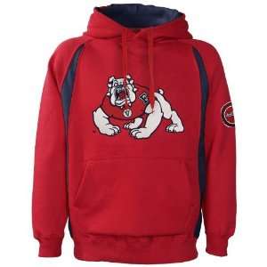 Fresno State Bulldogs Red Class Act Big Logo Hoody Sweatshirt  