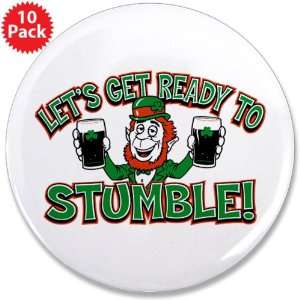  3.5 Button (10 Pack) Lets Get Ready To Stumble Irish 