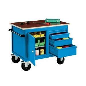 EUROKRAFT Mobile Four Drawer Assembly Bench with Cabinet 