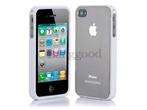 1x Bumper Frame Case + Clear Hard Back Cover +Dust Cap For iPhone 4 4S 