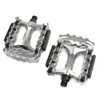 Bike Bicycle Pedals Footrest Silver Clcying USA New  
