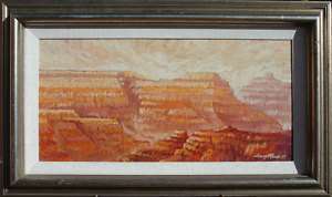 Southwest Oil Painting by James A Rome   Canyon Walls Arizona  