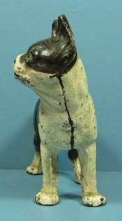 1931 BOSTON BULL TERRIER CAST IRON TOY BANK GUARANTEED OLD & AUTHENTIC 