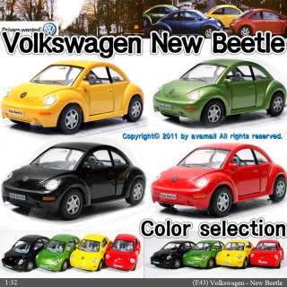   New Beetle 1:32, 5 Color selection Diecast Mini Cars Kinsmart No:E43