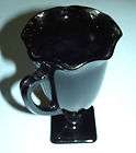 black amethyst nymph trophy vase cup depression glass l e