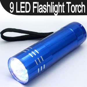 Ultrabright 9 LED 3 AAA Aluminum Flashlight Torch Lamp  