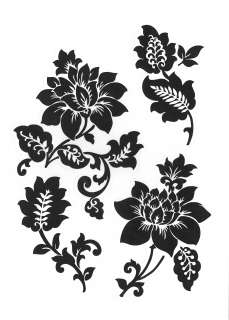 Wandtattoo Ornamente schwarz weiß 20x28 cm Nr. 2  