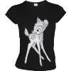 DISNEY Bambi Retro Girl T Shirt Damen BAMBI LOGO  SCHWARZ Gr. M