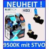 BLUETECH HB3 60W 9500K Xenon Effekt. 2er Set mit STVO Zulassung
