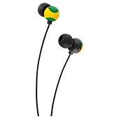 JVC Graffitii In Ear Headphones Blue and White/Yellow and Green