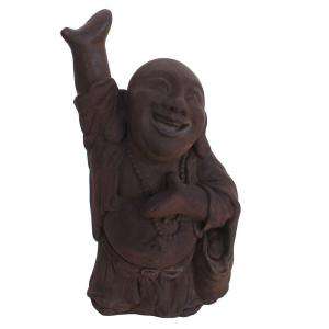 Cast Stone Hotai Buddha Garden Statue, Dark Walnut (GNBDH DW) from The 