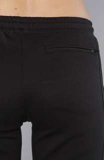 adidas The Sport Fleece Cuffed Track Pant in Black White  Karmaloop 