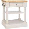 30 in. Traditional Kitchen Island in Vanilla with Brown Glaze