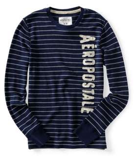 Aeropostale mens striped thermal shirt sweatshirt   Style # 2066 