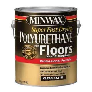 Minwax 1 Gallon Clear Satin Super Fast Drying Polyurethane for Floors 