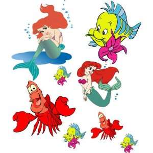   Aufkleber be21  A2 Bogen    Ariel die Meerjungfrau mit ihren Freunden