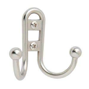 Amerock 25 Lb. Brushed Nickel Double Prong Robe Hook H55457 S at The 