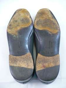 Bruno Magli Mens MENO Gray Dress Loafers Woven Label Size 11M #34190 