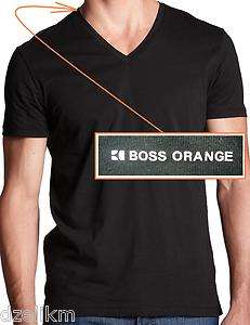 Hugo Boss Orange Label by Hogo Boss Mens V Neck Tee Logo T shirt in 