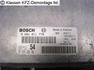 Schlüsselset Citroen C8 Peugeot 807 2.2 HDi 0281011779  