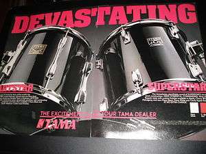 Tama Drums   Artstar Superstar   Devastating   2page 1985 Ad  