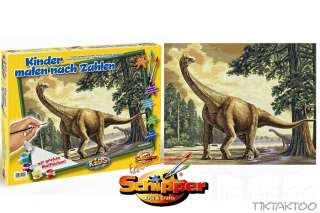 Brachiosaurus Malen nach Zahlen Predators Schipper Dino 40x50cm 