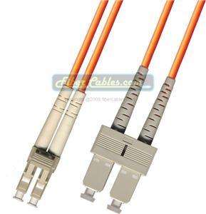 LC to SC fiber patch cable jumper cord, MM, duplex 1M  