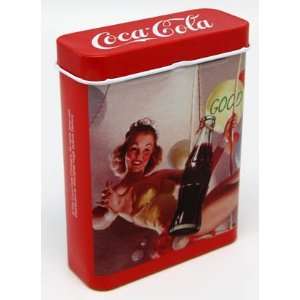Zigarettenbox Zigarettendose Coca Cola Blechose Retro Look 7x3x9cm 