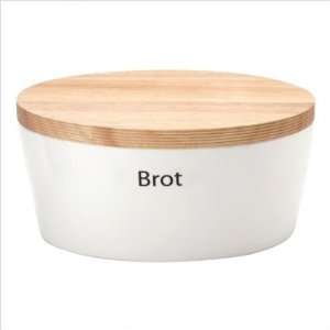   Brottopf Keramik oval mit Holzdeckel CON  Küche & Haushalt