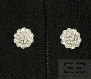 St. John Evening Basics 2 Pc Black Jeweled Jacket & Skirt Set Size 8 