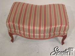 16589: ETHAN ALLEN Country French Chair and Matching Ottoman  