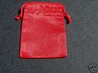 RED SATIN DICE / JEWELRY / GIFT BAG 3 1/2 X 5  