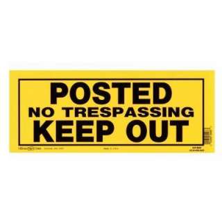   Black Posted No Trespassing Keep Out Sign 841800 