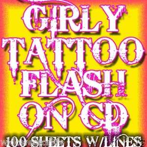 TATTOO FLASH GIRLY FLASH 100 SHEETS W/LINES  