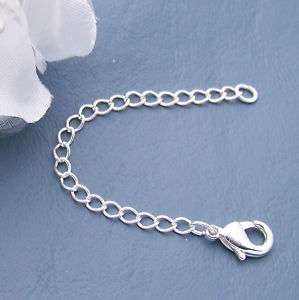 SILVER Sp NECKLACE EXTENDER CLASP NON TARNISHING 3 1/2  