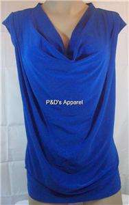 New Carol Rose Womens Plus Size Clothing Blue Tank Top Shirt Top 