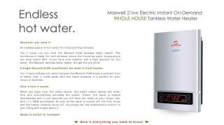   type instant on demand unit tankless hot water heater power electric