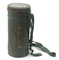 WW2 GERMAN GAS MASK TIN MILITARY CANISTER CONTAINER *  