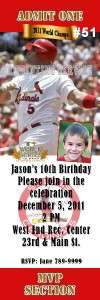   Invitations St Louis Cardinals Personalized & Thank You Cards & Labels