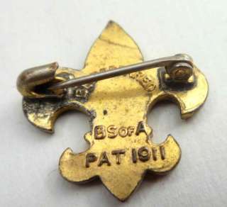 1911 antique BOY SCOUT PIN bsa BE PREPARED bs of a  
