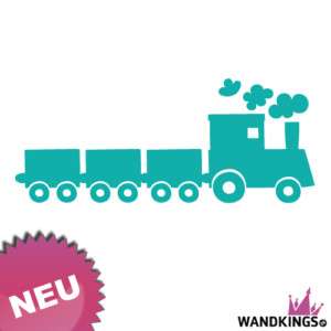 Wandkings Wandtattoo Lokomotive Kinderzimmer Bahn Zug Lok Train Baby 