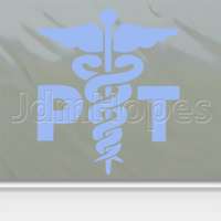 Caduceus Physical Therapist PT Decal Window Sticker  