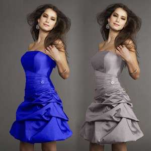  Formal Party strapless Evening Dress ball gown crumple noble JK  