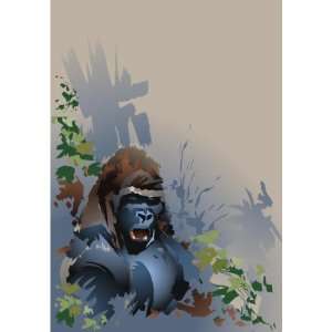 Pema Wandtattoo bunt farbig MF533 wütend Gorilla 120 x 83 cm  