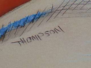 THOMPSON CALENDAR ART PINUP SKETCHBOOK BEAUTY AT BEACH!  