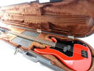 Peavey Fury Made in USA Electric Bass Guitar   Red with Original Hard 