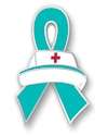   Cap Red Cross Nursing Ovarian Cancer Awareness Lapel Pin New  