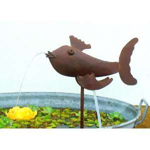 Wasserspeier Fisch Nelson aus Metall 58 cm  Garten