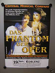Original Plakat Das Phantom der Oper, Koblenz  