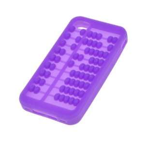  Purple Retro Abacus 3D Silicone Gel Case Cover for iPhone 